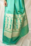 Priyanka Raajiv_Turquoise Silk Zari Mani Woven Saree With Running Blouse _Online_at_Aza_Fashions
