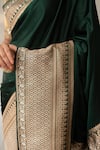 Buy_Priyanka Raajiv_Green Silk, Brocade Zari, Embroidery Gangaur Saree With Running Blouse 