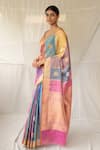 Buy_Priyanka Raajiv_Multi Color Silk Zari Sumukhi Woven Saree With Running Blouse _Online_at_Aza_Fashions