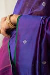 Priyanka Raajiv_Purple Chanderi Silk Zari Triya Woven Saree With Running Blouse _at_Aza_Fashions