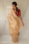 Shop_Priyanka Raajiv_Blush Chanderi Silk Zari Jiera Saree With Running Blouse Piece _at_Aza_Fashions