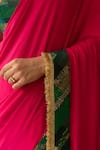 Priyanka Raajiv_Pink Silk, Georgette Zari, Lace, Embroidery Prakhaya Saree With Running Blouse _Online_at_Aza_Fashions