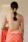 Shop_Priyanka Raajiv_Pink Brocade, Silk Zari, Embroidery, Sequins, Saaz Upcycled Patchwork Blouse _at_Aza_Fashions