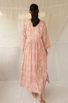 Shop_Priyanka Raajiv_Pink Handloom , Angika Floral Hand Block Print Kurta With Pant _at_Aza_Fashions