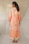 Shop_Priyanka Raajiv_Peach Silk, Brocade, Tissue, Satin, Cotton Chayana Upcycled Kurta With Pant _at_Aza_Fashions