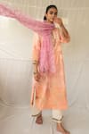 Buy_Priyanka Raajiv_Pink Tulle Reet Upcycled Patchwork Dupatta _at_Aza_Fashions