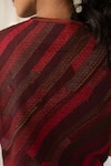 Buy_Priyanka Raajiv_Maroon Silk, Brocade, Tissue Beads, Embroidery, Sarva Upcycled Jacket _Online_at_Aza_Fashions