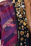 Shop_Priyanka Raajiv_Pink Silk, Brocade, Tissue Beads, Gemstones, Tassels, Teh Upcycled Jacket _Online_at_Aza_Fashions
