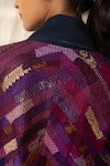 Priyanka Raajiv_Pink Silk, Brocade, Tissue Beads, Gemstones, Tassels, Teh Upcycled Jacket _at_Aza_Fashions