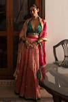 Buy_Priyanka Raajiv_Pink Silk, Brocade Patchwork, Zari, Brahamarupa Upcycled Lehenga Set _at_Aza_Fashions