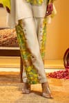 Soup By Sougat Paul_Off White Chanderi Zari, Sequins Keyhole Neck Rangtara And Embellished Kurta Set _Online_at_Aza_Fashions