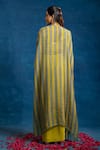 Shop_Soup By Sougat Paul_Yellow Crepe Embroidery, Sequins, Zari Aarani Embellished Cape And Skirt Set _at_Aza_Fashions
