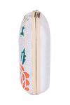 Nazaakat By Samara Singh_White Embroidery, Beads Floral Clutch With Sling _Online_at_Aza_Fashions