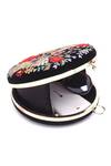 Shop_Nazaakat By Samara Singh_Black Embroidery, Sequins, Beads Round Clutch With Sling _Online_at_Aza_Fashions