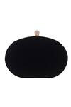 Buy_Nazaakat By Samara Singh_Black Sequins, Beads, Rhinestones, Stones Embellished And Oval Clutch _Online_at_Aza_Fashions