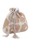 Nazaakat By Samara Singh_Gold Beads, Pearls, Tassels, Embroidery Embellished Potli Bag With Handle _at_Aza_Fashions