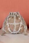 Buy_Nazaakat By Samara Singh_Gold Beads, Pearls, Tassels, Embroidery Embellished Potli Bag With Handle _at_Aza_Fashions