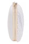 Shop_Nazaakat By Samara Singh_White Pearls, Rhinestones And Sequin Embellished Clutch _Online_at_Aza_Fashions