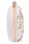Buy_Nazaakat By Samara Singh_White Beads, Pearls, Rhinestones, Sequins, Embroidery And Clutch With Sling _Online_at_Aza_Fashions