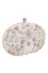Buy_Nazaakat By Samara Singh_White Beads, Pearls, Rhinestones, Sequins, Embroidery And Clutch With Sling _Online