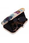 Shop_Nazaakat By Samara Singh_Cream Beads, Stones Floral Beaded Clutch With Detachable Sling _Online_at_Aza_Fashions