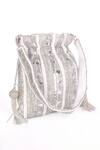 Buy_Nazaakat By Samara Singh_White Beads, Sequins, Mirrors, Tassels Beaded And Embellished Potli Bag _Online_at_Aza_Fashions