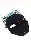 Nazaakat By Samara Singh_Black Beads, Mirrors Cowrie Shell And Embellished Clutch Bag _Online_at_Aza_Fashions