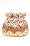 Shop_Nazaakat By Samara Singh_Gold Beads, Sequins, Tassels And Embroidered Potli Bag _at_Aza_Fashions