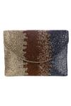 Buy_Nazaakat By Samara Singh_Gold Beads Ombre Clutch With Detachable Sling _Online_at_Aza_Fashions