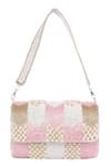 Shop_Nazaakat By Samara Singh_Pink Beads, Pearls Beaded And Embellished Flap Bag _at_Aza_Fashions