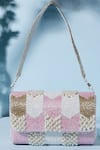 Buy_Nazaakat By Samara Singh_Pink Beads, Pearls Beaded And Embellished Flap Bag _at_Aza_Fashions