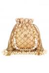 Shop_Nazaakat By Samara Singh_Gold Beads, Sequins, Tassels, Pearls And Embellished Potli Bag _Online_at_Aza_Fashions