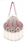 Shop_Nazaakat By Samara Singh_Red Beads, Pearls, Gemstones, Crystals And Stone Embellished Batua Bag _at_Aza_Fashions