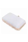 Nazaakat By Samara Singh_White Pearls, Beads Embellished Clutch With Detachable Sling _Online_at_Aza_Fashions