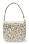 Shop_The Tan Clan_Off White Beads, Pearls Kate Flapover Bag _at_Aza_Fashions