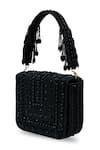 The Tan Clan_Black Beads, Stones Megan Flapover Bag _Online_at_Aza_Fashions