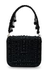 Shop_The Tan Clan_Black Beads, Stones Megan Flapover Bag _Online_at_Aza_Fashions
