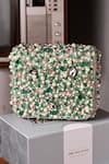 Buy_The Tan Clan_Green Beads, Pearls, Crystals Gigi Flapover Bag _at_Aza_Fashions