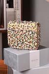 The Tan Clan_Multi Color Beads, Pearls, Crystals, Rhinestones Tyra Flapover Bag _Online_at_Aza_Fashions