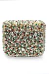 Buy_The Tan Clan_Multi Color Beads, Pearls, Crystals, Rhinestones Tyra Flapover Bag _Online_at_Aza_Fashions