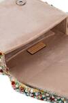 Shop_The Tan Clan_Multi Color Beads, Pearls, Crystals, Rhinestones Tyra Flapover Bag _Online_at_Aza_Fashions