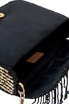 Buy The Tan Clan Black Beads, Fringe Sylvie Flapover Bag Buy_The Tan Clan_Black Beads, Fringe Sylvie Flapover Bag