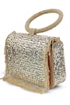 Buy_The Tan Clan_Gold Beads, Tassels Sylvie Flapover Bag _Online_at_Aza_Fashions