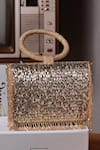 The Tan Clan_Gold Beads, Tassels Sylvie Flapover Bag _at_Aza_Fashions