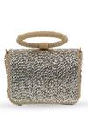 The Tan Clan_Gold Beads, Tassels Sylvie Flapover Bag _Online