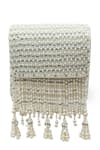 Shop_The Tan Clan_White Beads, Pearls, Chains Mira Flapover Bag _Online_at_Aza_Fashions