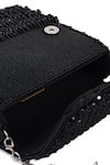 The Tan Clan_Black Beads, Tassels Mira Flapover Bag _at_Aza_Fashions