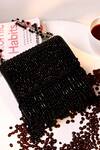 Buy_The Tan Clan_Black Beads, Tassels Mira Flapover Bag 