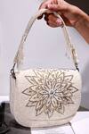 Buy The Tan Clan White Beads, Crystals Eva Flapover Bag at Aza Fashions Buy_The Tan Clan_White Beads, Crystals Eva Flapover Bag _at_Aza_Fashions