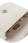 Buy The Tan Clan White Beads, Crystals Eva Flapover Bag Buy_The Tan Clan_White Beads, Crystals Eva Flapover Bag